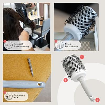 Olivia Garden Blowout Shine Brush White&Grey Ø65mm Olivia Garden Blowout Shine Brush White&Grey Ø65mm