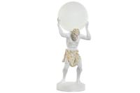 Bureaulamp Home ESPRIT Wit Gouden Hars Plastic 220 V 18 x 17 x 44 cm - thumbnail