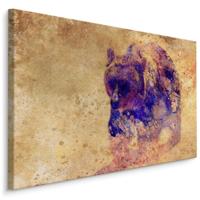 Schilderij - Woeste Beer , Wanddecoratie , Premium print - thumbnail