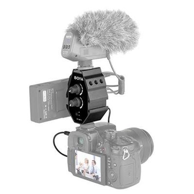 Boya audio adapter by-mp4 voor smartphone, dslr, camcorders en pc