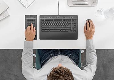 3Dconnexion Keyboard Pro with Numpad toetsenbord Kantoor USB + RF Wireless + Bluetooth QWERTY US International Zwart