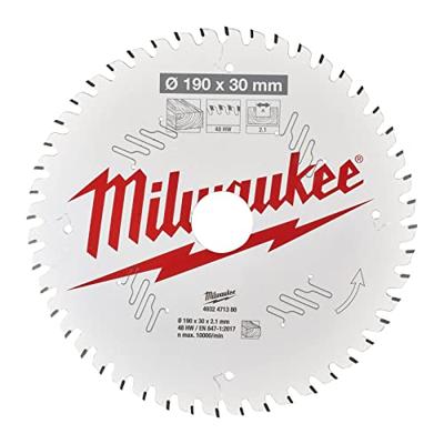 Milwaukee Cirkelzaagblad voor Hout | Ø 190mm Asgat 30mm 48T - 4932471380 Milwaukee Cirkelzaagblad voor Hout | Ø 190mm Asgat 30mm 48T - 4932471380