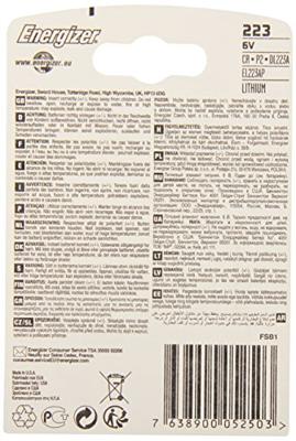 Energizer El223 apb1 1x Crp2 Lithium Battery