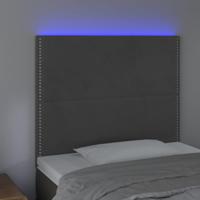 Hoofdbord LED 160x5x78/88 cm fluweel donkergrijs - thumbnail