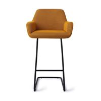 Jesper Home Barkruk 'Hiroo' Arch Black, kleur Groovy Garam (zithoogte 76cm) - thumbnail