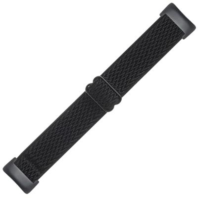 FitBit Charge 5 & 6 Elastische solo loop nylon bandje - Zwart FitBit Charge 5 & 6 Elastische solo loop nylon bandje - Zwart
