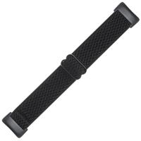 FitBit Charge 5 & 6 Elastische solo loop nylon bandje - Zwart - thumbnail