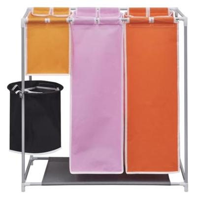 VidaXL 3-delige wassorteerder met wasmand