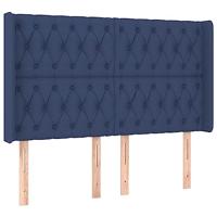 Hoofdbord LED 147x16x118/128 cm stof blauw - thumbnail