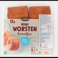 Jumbo Mini Worstenbroodjes 12 Stuks - thumbnail