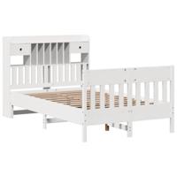 Bedframe zonder matras massief grenenhout wit 135x190 cm - thumbnail