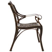 Tuinbank 102 cm gietaluminium bronskleurig - thumbnail