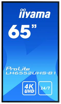 iiyama LH6552UHS-B1 beeldkrant Digitale signage flatscreen 163,8 cm (64.5") IPS 4K Ultra HD Zwart Type processor Android 8.0