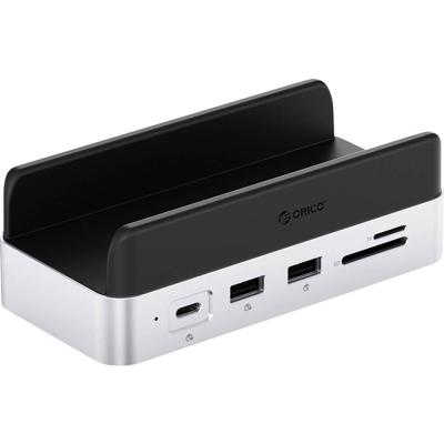 ORICO VS10 Mini Dock Desktop Stand USB-C dockingstation Geïntegreerde houder, Geïntegreerde kaartlezer, M.2 SSD-slot