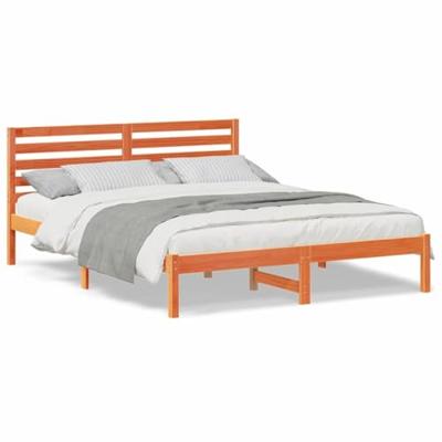 Bedframe Wasbruin 150 x 200 cm Massief grenenhout