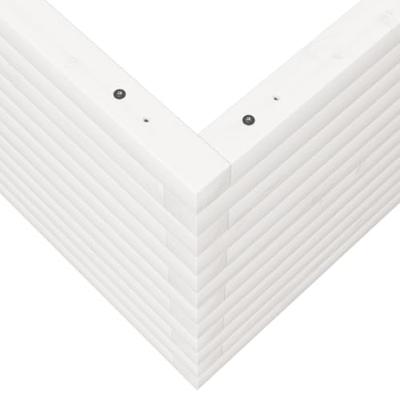 VidaXL Plantenbak 60x60x45,5 cm massief grenenhout wit