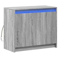 Dressoir met LED 72x34x61 cm bewerkt hout grijs sonoma eiken - thumbnail