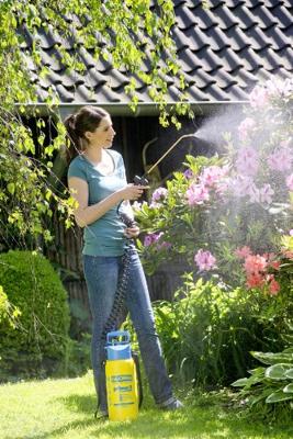 Gloria Haus und Garten 000091.0000 prima 5 Comfort Drukspuit 5 l Compressoraansluiting, Spiraalslang Gloria Haus und Garten 000091.0000 prima 5 Comfort Drukspuit 5 l Compressoraansluiting, Spiraalslang