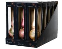 Piek glas d8l31 cm roze a3 kerst Decoris - Decoris - thumbnail