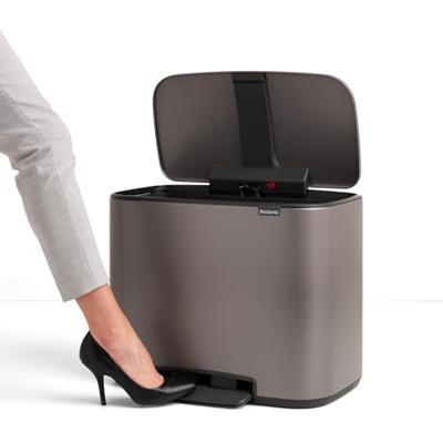 Brabantia - 121449 - Poubelle Bo Pedal Bin, 36 litres, Platinium