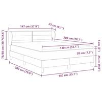 Boxspringbed met matras Lichtgrijs 140 x 200 cm Stof - thumbnail