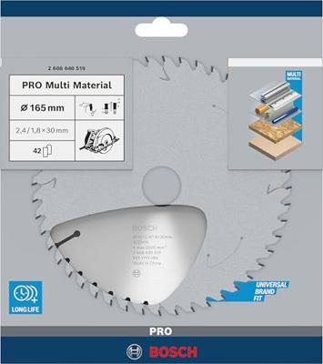Bosch Accessoires Cirkelzaagblad Multi Material 165 x 30/20 x 2,4 mm, 42 1st - 2608640519 - thumbnail