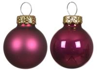 Decoris kerstballen set glas 24st Granaatappel 2,5cm - thumbnail