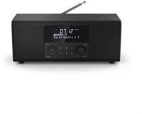 Hama Digitale radio DR1400 (DAB/DAB+/FM, radio-wekker met 2 alarmtijden/snooze/timer, 4 stationtoetsen, stereo, verlicht display, compacte digitale radio) zwart - thumbnail