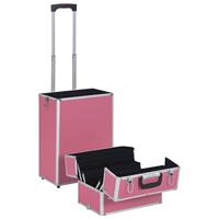 Make-up trolley aluminium roze - thumbnail