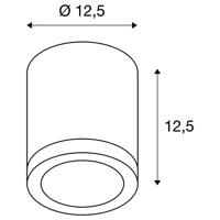 SLV 1000332 ROX Buitenplafondlamp GU10 50 W Aluminium - thumbnail