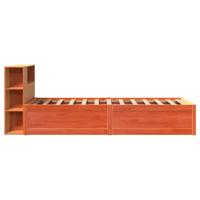Bedframe zonder matras massief grenenhout wasbruin 100x200 cm - thumbnail
