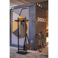 Garderoberek MAUL Salsa staand 172x52x40cm 40kg, 8 haken zwart RAL9004 - thumbnail