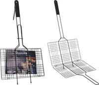 Bbq hamburger grillrek voor 6 hamburgers non stick - thumbnail