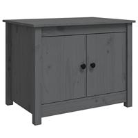 Salontafel 71x49x55 cm massief grenenhout grijs - thumbnail
