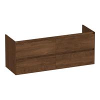 Brauer Inspire - Onderkast - 140 cm - met 4 Softclose Lades Greeploos en 2 Sifon Uitsparingen - Forest Cacao - thumbnail