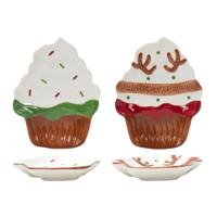 Kerstbord cupcake 18x13,8x2cm - thumbnail