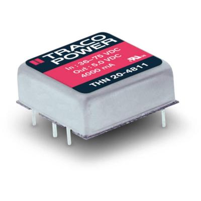 TracoPower THN 20-1211 DC/DC-converter, print 12 V/DC 5 V/DC 4 A 20 W Aantal uitgangen: 1 x Inhoud 1 stuk(s)