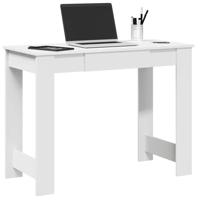 Bureau 100x45x75 cm bewerkt hout wit - thumbnail