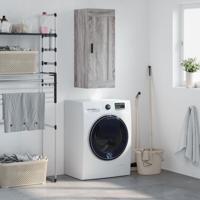 Wandkast 34,5x34x90 cm bewerkt hout grijs sonoma eikenkleurig - thumbnail