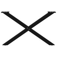 Salontafelpoten 2 st X-vormig 70x(42-43) cm staal zwart - thumbnail