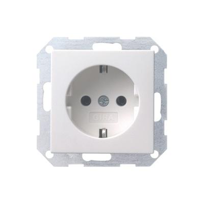 GIRA 018803 Wandcontactdoos met randaarde Inzetstuk System 55, Standaard 55, E2, Event, Event Clear, Event Opaque, Esprit, ClassiX Wit (glanzend) 1 stuk(s)