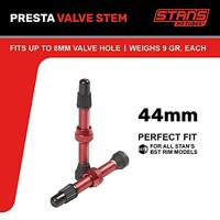 STANS Stan&apos;s valve stem aluminium (pair) - universal, presta - red - 44mm - thumbnail