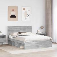 Bedframe Grijs Sonoma 150 x 200 cm Massief grenenhout - thumbnail