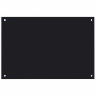 VidaXL Spatscherm keuken 90x50 cm gehard glas zwart