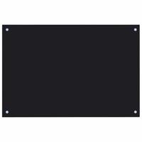 VidaXL Spatscherm keuken 90x50 cm gehard glas zwart - thumbnail