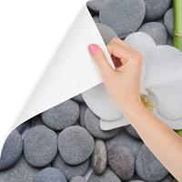 Fotobehang - Bamboe, Orchidee en stenen, Spa, Inspiratie, in 11 maten, inclusief behanglijm - thumbnail