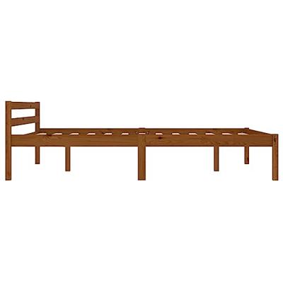 Bedframe massief grenenhout honingbruin 120x200 cm