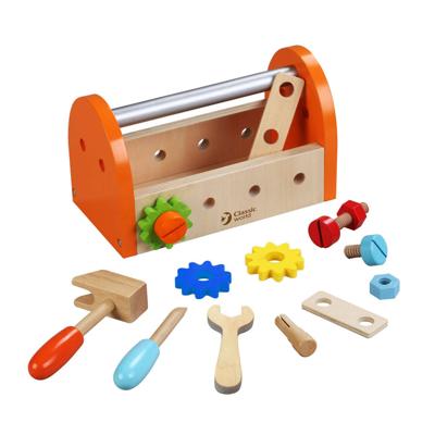 Classic World houten gereedschapskist, 16dlg. Classic World houten gereedschapskist, 16dlg.