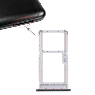 SIM-kaarthouder + SIM-kaarthouder / Micro SD Card lade voor Xiaomi Redmi Note 6 Pro (zwart)