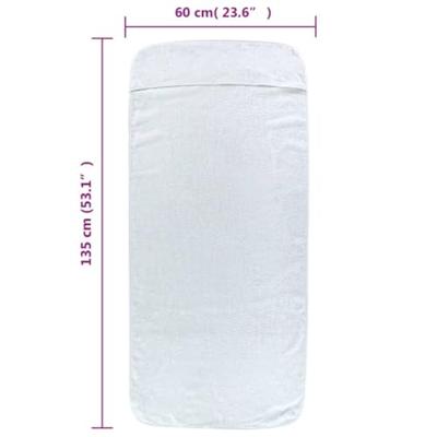 VidaXL Strandhanddoeken 4 st 400 g/m² 60x135 cm stof wit
